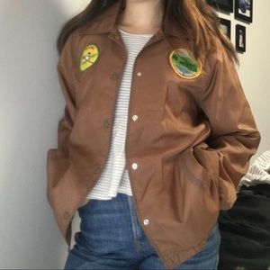 Vintage Nylon Sears Jacket with Maine Patches